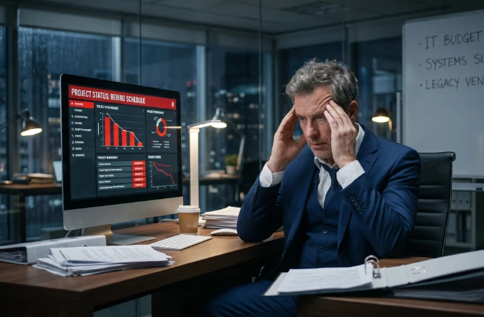 You're a mid-crisis CEO. Something just broke — a system, a project, a vendor relationship — and you need someone who can walk in the door, understand your business in hours, and stop the bleeding today.
